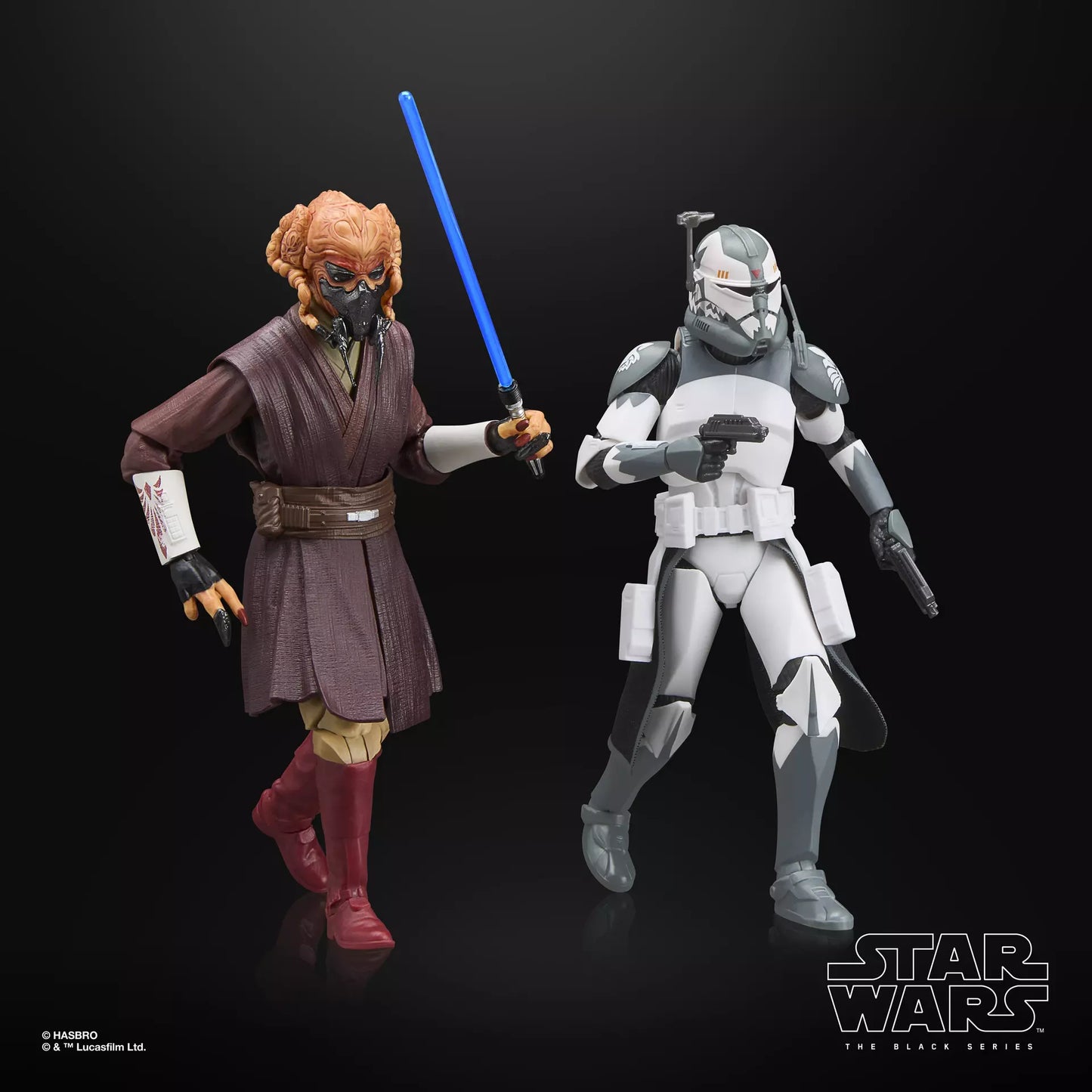 Star Wars The Black Series Plo Koon & Clone Commander Wolffe [Clones of the Republic]
