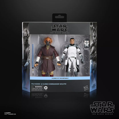 Star Wars The Black Series Plo Koon & Clone Commander Wolffe [Clones of the Republic]