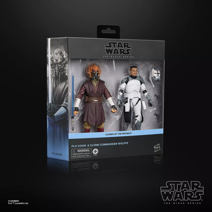 Star Wars The Black Series Plo Koon & Clone Commander Wolffe [Clones of the Republic]