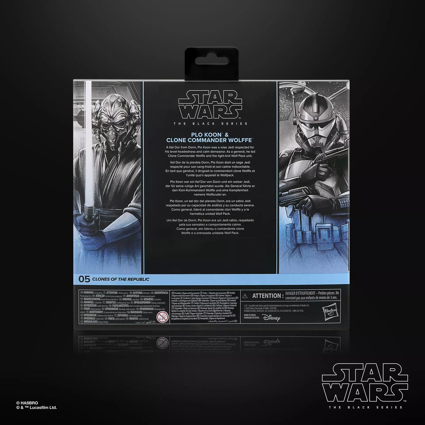 Star Wars The Black Series Plo Koon & Clone Commander Wolffe [Clones of the Republic]