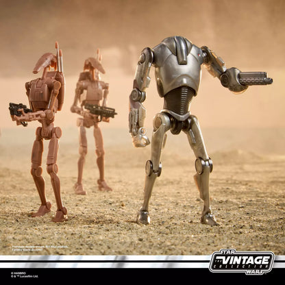Star Wars The Vintage Collection Super Battle Droid & Battle Droids (Geonosis) 4-Pack