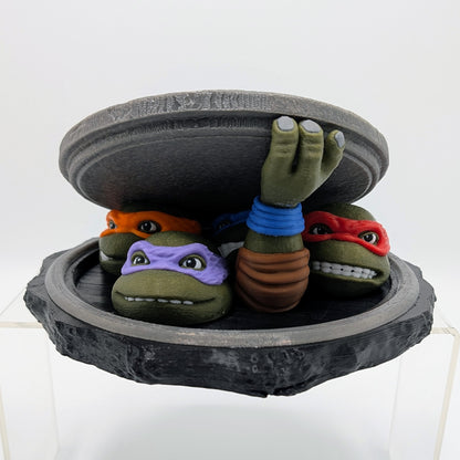 Teenage Mutant Ninja Turtles Custom 3D Printed Diorama - "Turtles Rising"