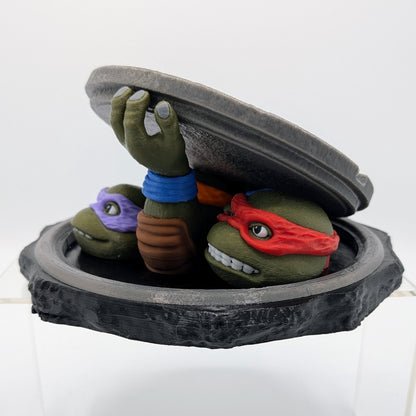 Teenage Mutant Ninja Turtles Custom 3D Printed Diorama - "Turtles Rising"