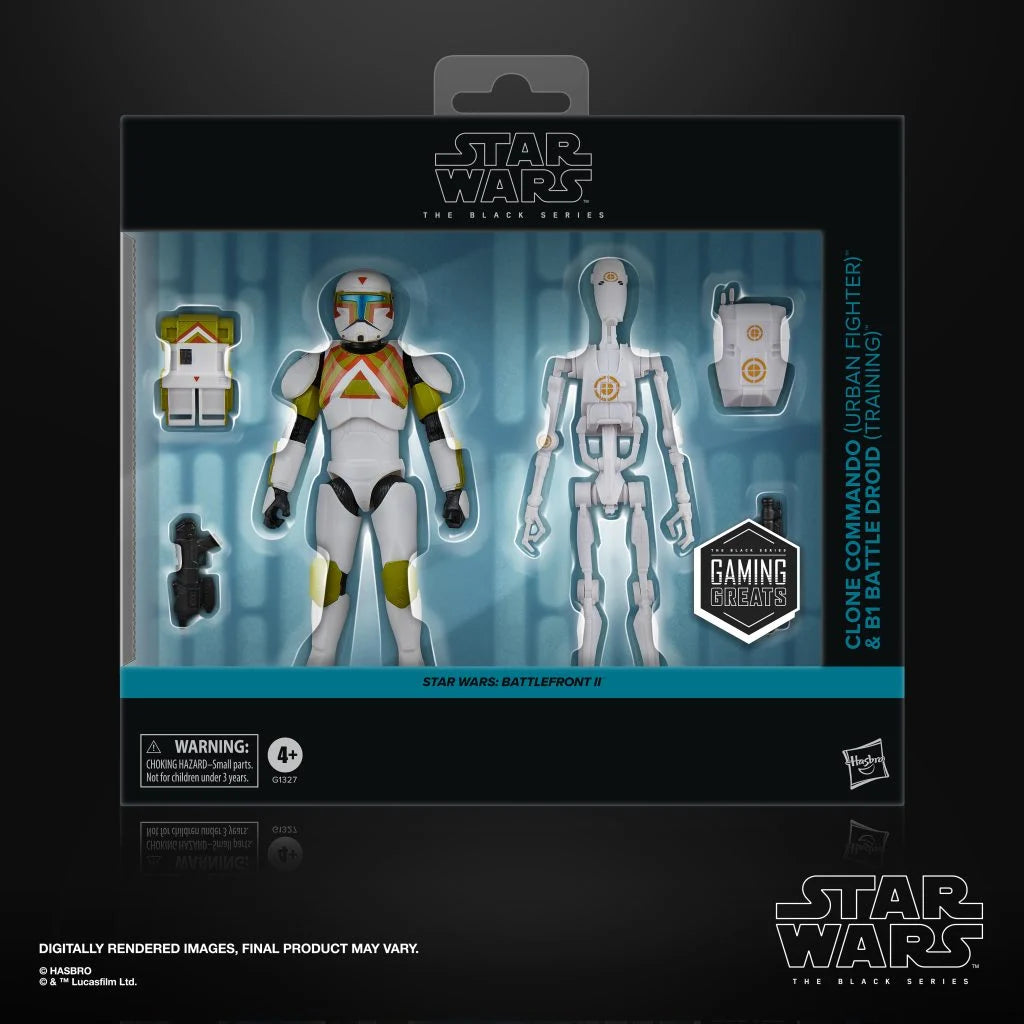 Star Wars The Black Series Clone Commando (Urban Fighter) & B1 Battle Droid (Training) [Gaming]