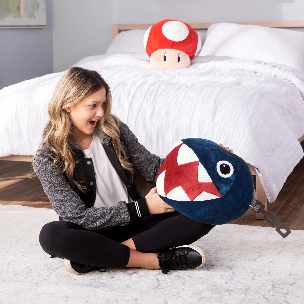 Super Mario Club Mocchi-Mocchi- Chain Chomp 15" Mega Plush