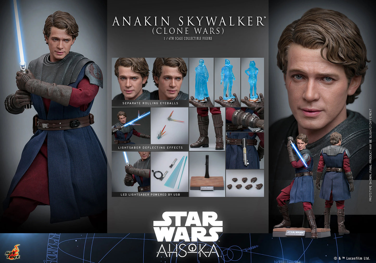 Star Wars Anakin Skywalker (Clone Wars) Sixth Scale Figure [TMS129]