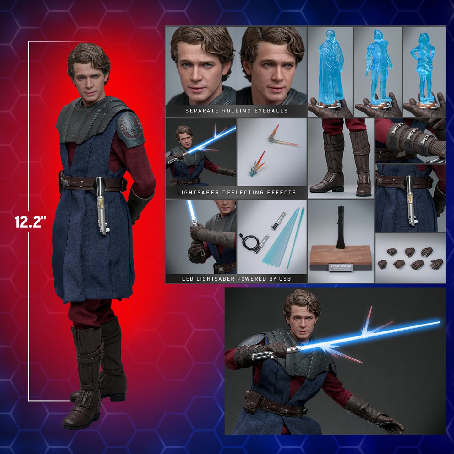 Star Wars Anakin Skywalker (Clone Wars) Sixth Scale Figure [TMS129]