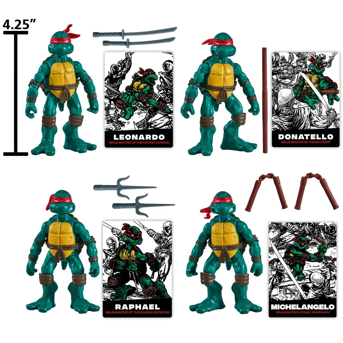 Teenage Mutant Ninja Turtles Classic Comic Book Series Action Figure 4-Pack