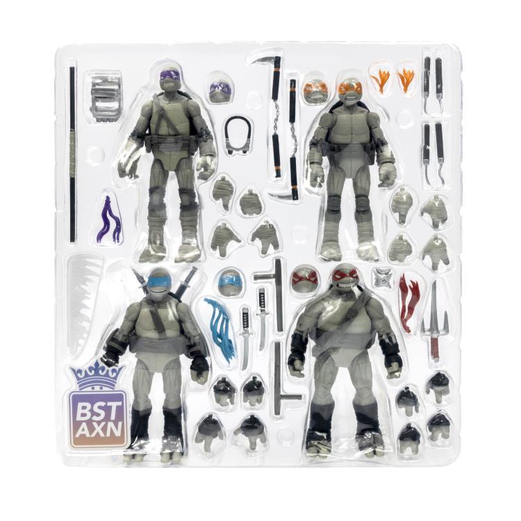 Teenage Mutant Ninja Turtles BST AXN Comic Book Series Black & White 4-Figure Set (SDCC 2023 Exclusive)