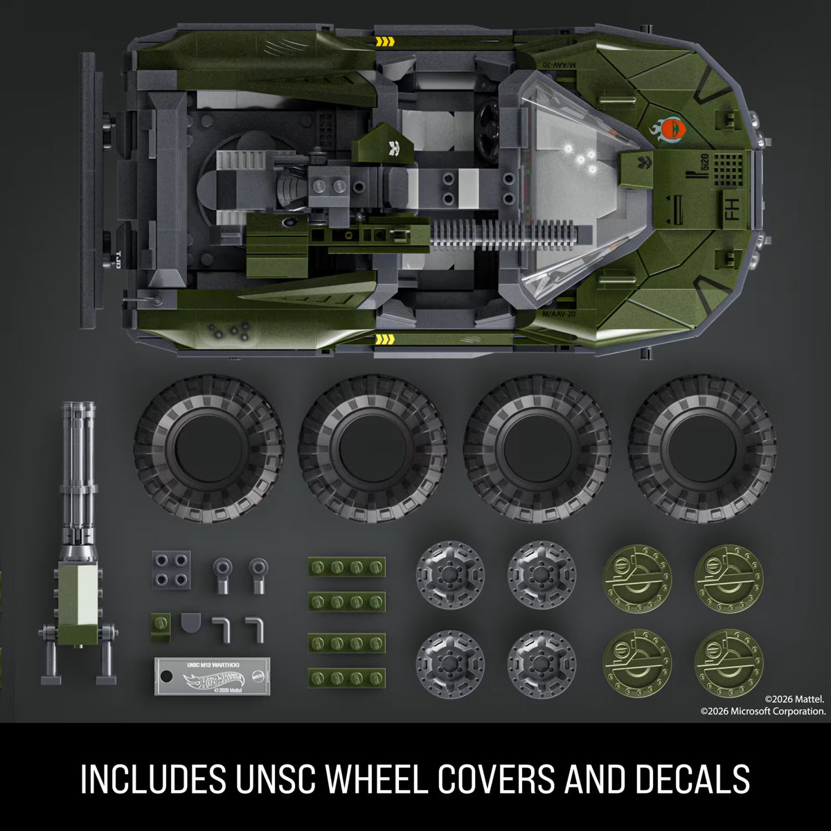 Halo Brick Shop Hot Wheels UNSC M12 Warthog Building Toy Kit