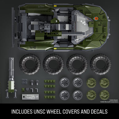 Halo Brick Shop Hot Wheels UNSC M12 Warthog Building Toy Kit